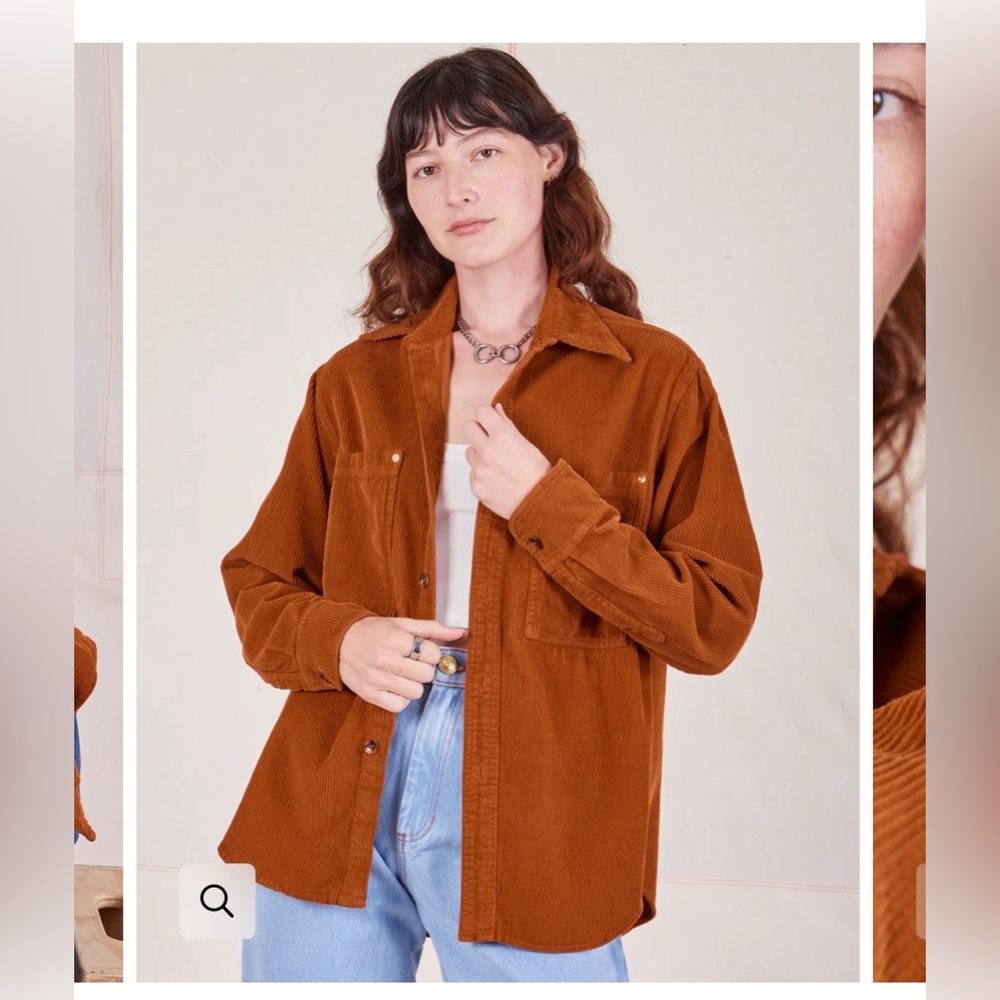 NWOT Big Bud Press Terracotta Corduroy Overshirt